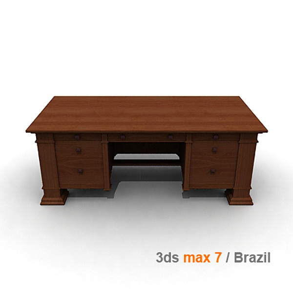 design table desk 3d dxf - Executive Desk by lajhar